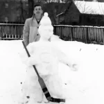 Ted and snow goalie 1962