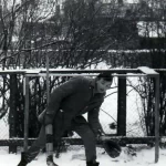 Ted on our front yard hockey rink 1962